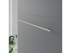 SMARTBett Wohnwand Set mit Schrankbett Standard 140x200 Vertikal + 2 x 80-Schränke Weiß Anthrazit