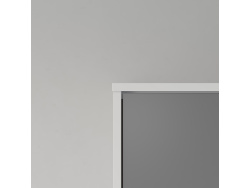 SMARTBett Wohnwand Set mit Schrankbett Standard 140x200 Vertikal + 2 x100-Schränke Weiß/Anthrazit