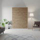 SMARTBett wall unit set with wall bed standard 140x200 vertical+ 2x100 cupboards in different colors White/ Wild oak