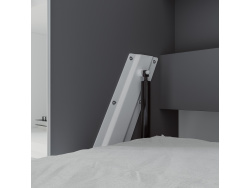 SMARTBett Wohnwand Set mit Schrankbett Standard 140x200 Vertikal + 2 x100-Schränke Anthrazit/Anthrazit