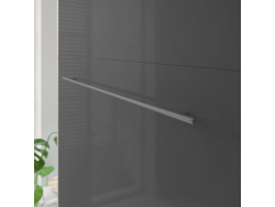SMARTBett Wohnwand Set mit Schrankbett Standard 140x200 Vertikal + 2 x100-Schränke Wildeiche/Anthrazit Hochglanz