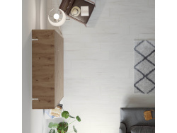 SMARTBett wall unit set with wall bed standard 140x200 vertical+ 2x100 cupboards in different colors Wild oak/ Wild oak