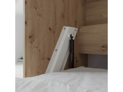 SMARTBett wall unit set with wall bed standard 140x200 vertical+ 2x100 cupboards in different colors Wild oak/ Wild oak
