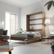 SMARTBett wall unit set with wall bed standard 140x200 vertical+ 2x100 cupboards in different colors Wild oak/ Wild oak
