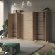 SMARTBett wall unit set with wall bed standard 140x200 vertical+ 2x100 cupboards in different colors Wild oak/ Wild oak