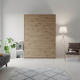 SMARTBett wall unit set with wall bed standard 140x200 vertical+ 2x100 cupboards in different colors Wild oak/ Wild oak