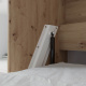 SMARTBett wall unit set with wall bed standard 140x200 vertical+ 2x100 cupboards in different colors Wild oak/ Wild oak