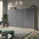 SMARTBett Wohnwand Set mit Schrankbett Standard 140x200 Vertikal + 2 x100-Schränke Eiche Sonoma/Anthrazit