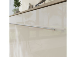 SMARTBett Schrankbett Standard 90x200 Horizontal Beton/Weiss Hochglanz mit Gasdruckfedern