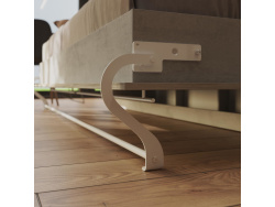 SMARTBett Murphy Bed Standard 90x200cm Horizontal Concrete/Oak Sonoma with Gas Springs