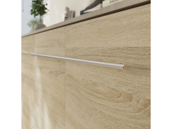 SMARTBett Murphy Bed Standard 90x200cm Horizontal Concrete/Oak Sonoma with Gas Springs