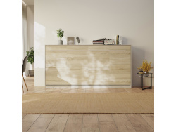 SMARTBett Murphy Bed Standard 90x200cm Horizontal Concrete/Oak Sonoma with Gas Springs