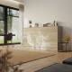 SMARTBett Murphy Bed Standard 90x200cm Horizontal Concrete/Oak Sonoma with Gas Springs