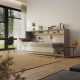 SMARTBett Murphy Bed Standard 90x200cm Horizontal Concrete/Oak Sonoma with Gas Springs