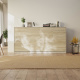 SMARTBett Murphy Bed Standard 90x200cm Horizontal Concrete/Oak Sonoma with Gas Springs