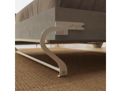 SMARTBett Murphy Bed Standard 120x200cm Vertical Concrete/White Oak with Gas Springs