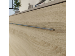 SMARTBett Murphy Bed Standard 120x200cm Horizontal Concrete/Oak Sonoma with Gas Springs