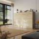 SMARTBett Murphy Bed Standard 120x200cm Horizontal Concrete/Oak Sonoma with Gas Springs