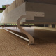 SMARTBett Schrankbett Standard 120x200 Horizontal Beton/Eiche Sonoma mit Gasdruckfedern