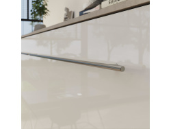 SMARTBett Schrankbett Standard 140x200 Horizontal Beton/Weiss Hochglanz mit Gasdruckfedern