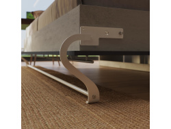 SMARTBett Schrankbett Standard 140x200 Horizontal Beton/Anthrazit Hochglanz mit Gasdruckfedern