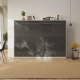 SMARTBett Schrankbett Standard 140x200 Horizontal Beton/Anthrazit Hochglanz mit Gasdruckfedern