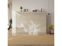 Aktion Neu!!! SMARTBett Schrankbett Standard Komfort 140x200 Horizontal Beton/Beton mit Gasdruckfedern