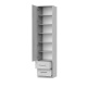 SMARTBett Schrank Kleiderschrank 50cm Beton/Beton
