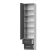 SMARTBett Schrank Kleiderschrank 50cm Beton/Anthrazit