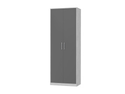SMARTBett cabinet wardrobe 80cm 2 doors concrete / anthracite