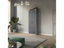 SMARTBett wardrobe 80cm 2 doors concrete / anthracite