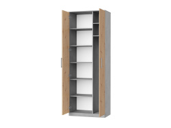 Armario SMARTBett armario archivador 80cm 2 puertas hormigón / roble salvaje