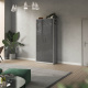 SMARTBETT cupboard wardrobe filing cabinet 100cm 2 doors in concrete/anthracite high gloss front