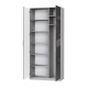SMARTBett Schrank Kleiderschrank Aktenschrank 100cm 2-türig Beton/Anthrazit Hochglanz