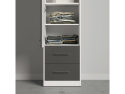 SMARTBett wardrobe wardrobe 1-door  for the 160 wall bed in white/anthracite