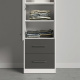 SMARTBett wardrobe wardrobe 1-door  for the 160 wall bed in white/anthracite