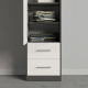SMARTBett wardrobe wardrobe 50cm for the 160 wall bed in anthracite/white