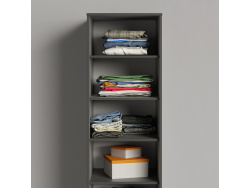 SMARTBett wardrobe wardrobe 50cm for the 160 wall bed in anthracite/anthracite high gloss