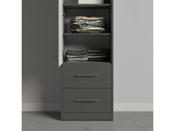 SMARTBett wardrobe 2 doors for the 160 wall bed in anthracite