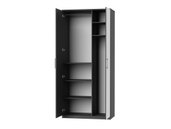 SMARTBETT WARDROBE 100 CM for 160 wall bed standard anthracite/anthracite high gloss