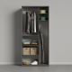 AKTION! NEU!!! SMARTBett Schrank Kleiderschrank 2-türig  Tiefe 55 cm Anthrazit/Anthrazit Hochglanz