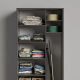 AKTION! NEU!!! SMARTBett Schrank Kleiderschrank 2-türig  Tiefe 55 cm Anthrazit/Anthrazit Hochglanz