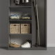 AKTION! NEU!!! SMARTBett Schrank Kleiderschrank 2-türig  Tiefe 55 cm Anthrazit/Anthrazit Hochglanz