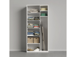 AKTION! NEU!!! SMARTBett Schrank Kleiderschrank 2-türig Tiefe 55  cm  Weiß