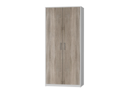 SMARTBett wardrobe wardrobe 2 doors for the 160 wall bed in white/ oak Sonoma