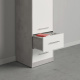 SMARTBett Wohnwand Set mit Schrankbett Standard 140x200 Vertikal + 2 x 50-Schränke Beton/Weiß