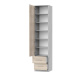 SMARTBett Wohnwand Set mit Schrankbett Standard 140x200 Vertikal + 2 x 50-Schränke Beton/ Eiche Sonoma