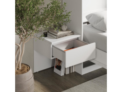 SMARTBett Set 140-Schrankbett Vertikal CLASSIC mit 2 Nachtkonsolen