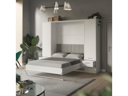 SMARTBett Wohnwand Set mit Schrankbett Standard 160x200 Vertikal + 2 x 50-Schränke in verschiedenen Farben