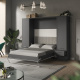 SMARTBett Wohnwand Set mit Schrankbett Standard 160x200 Vertikal + 2 x 50-Schränke in verschiedenen Farben